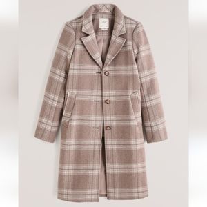 Abercrombie & Fitch Wool Blend Dad Coat Size XS
